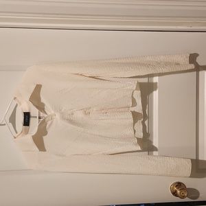 Off white comfy button up blouse
